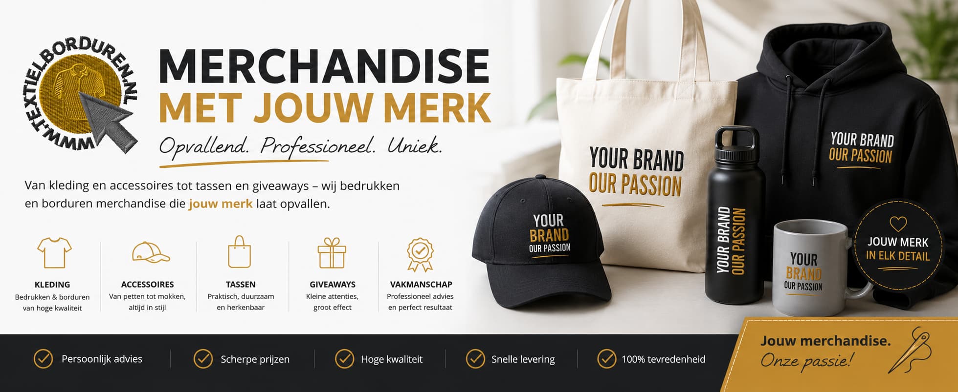 Bekijk onze custom made merchandise producten